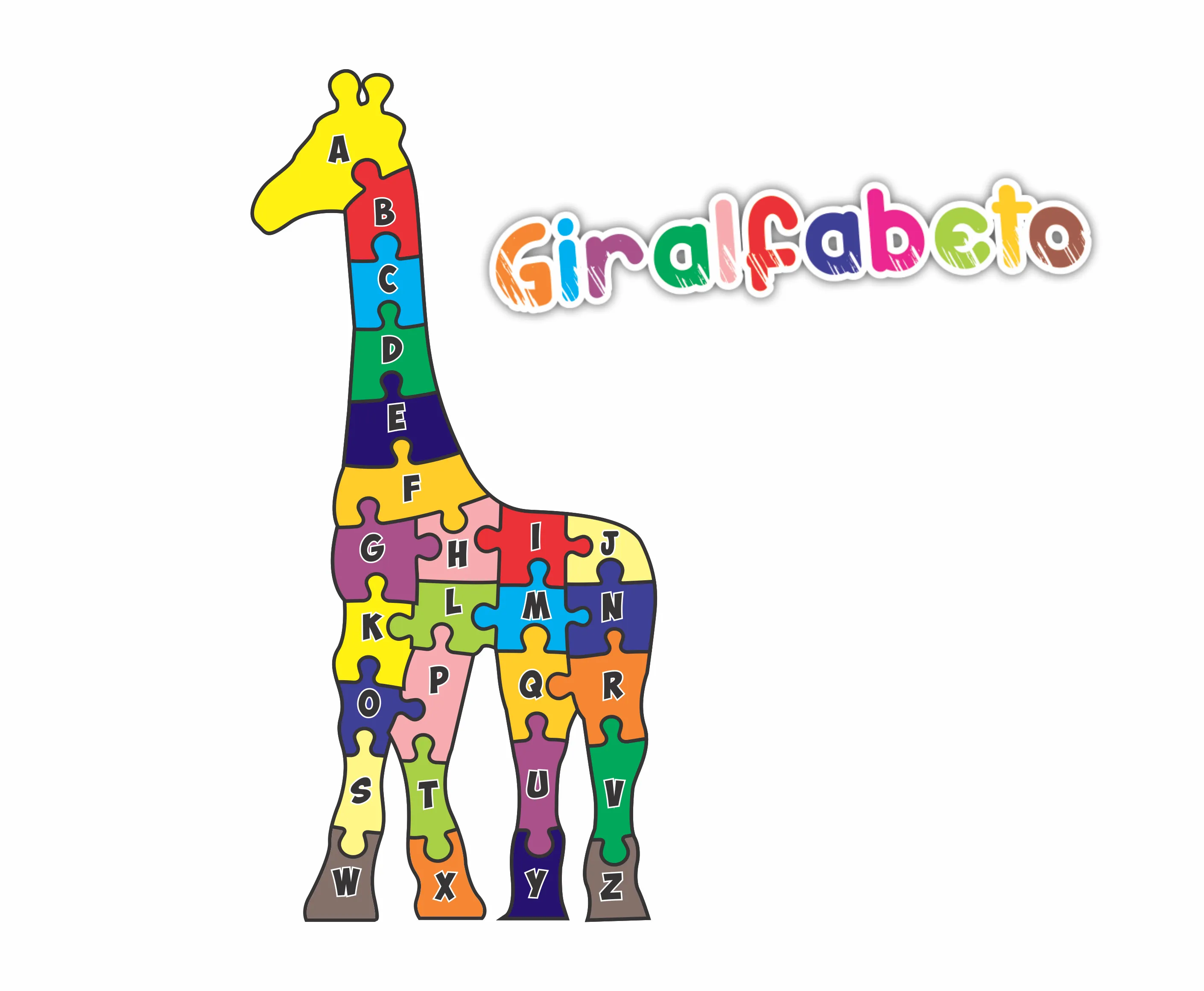 Giralfabeto - Quebra-Cabeça 26 Peças