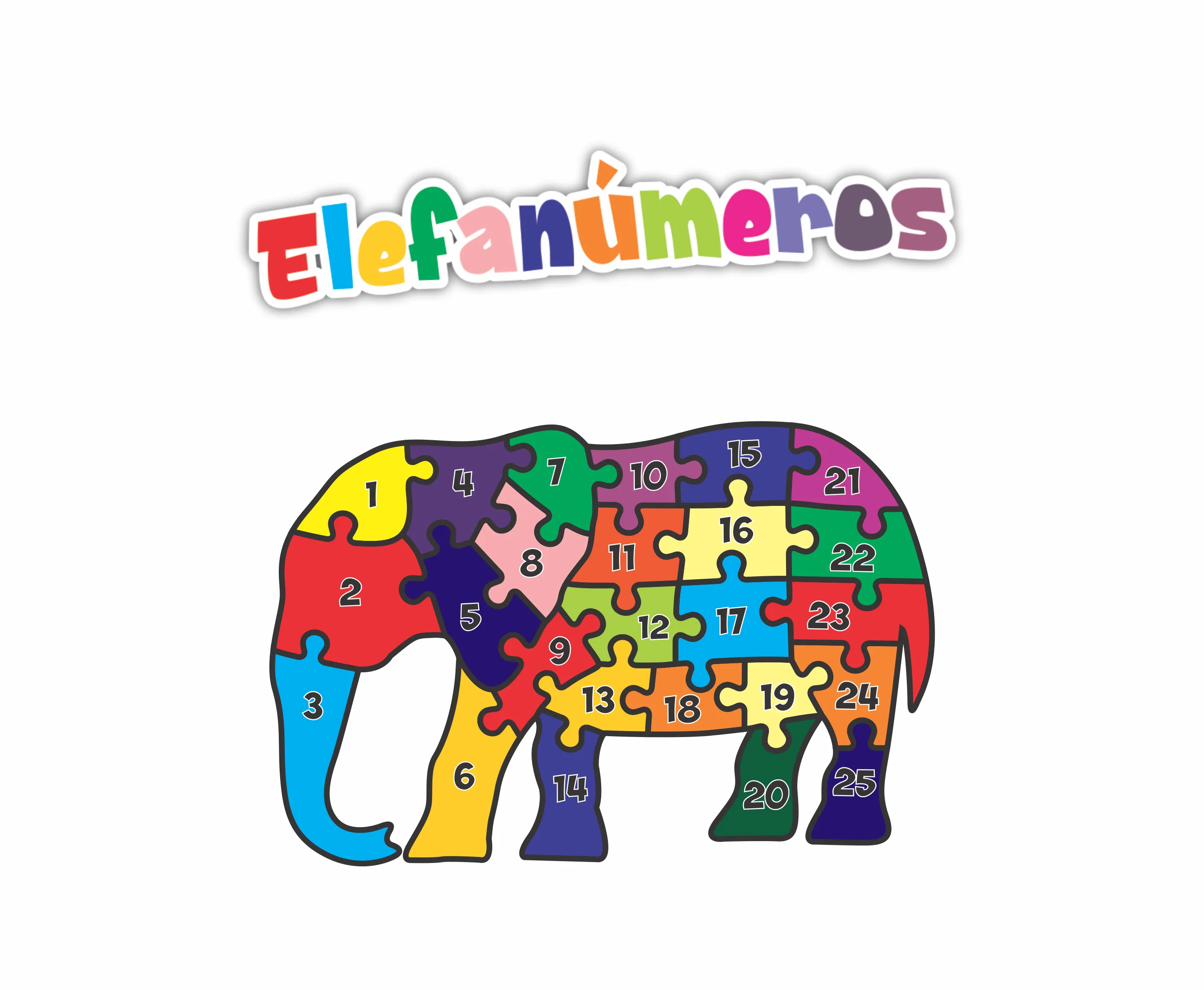 Elefanúmeros - Quebra-Cabeça 25 Peças